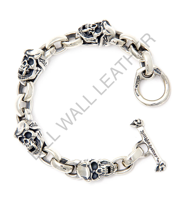 Skull w/helmet and Fangs /chain link Skull w/helmet and Fangs /chain link
